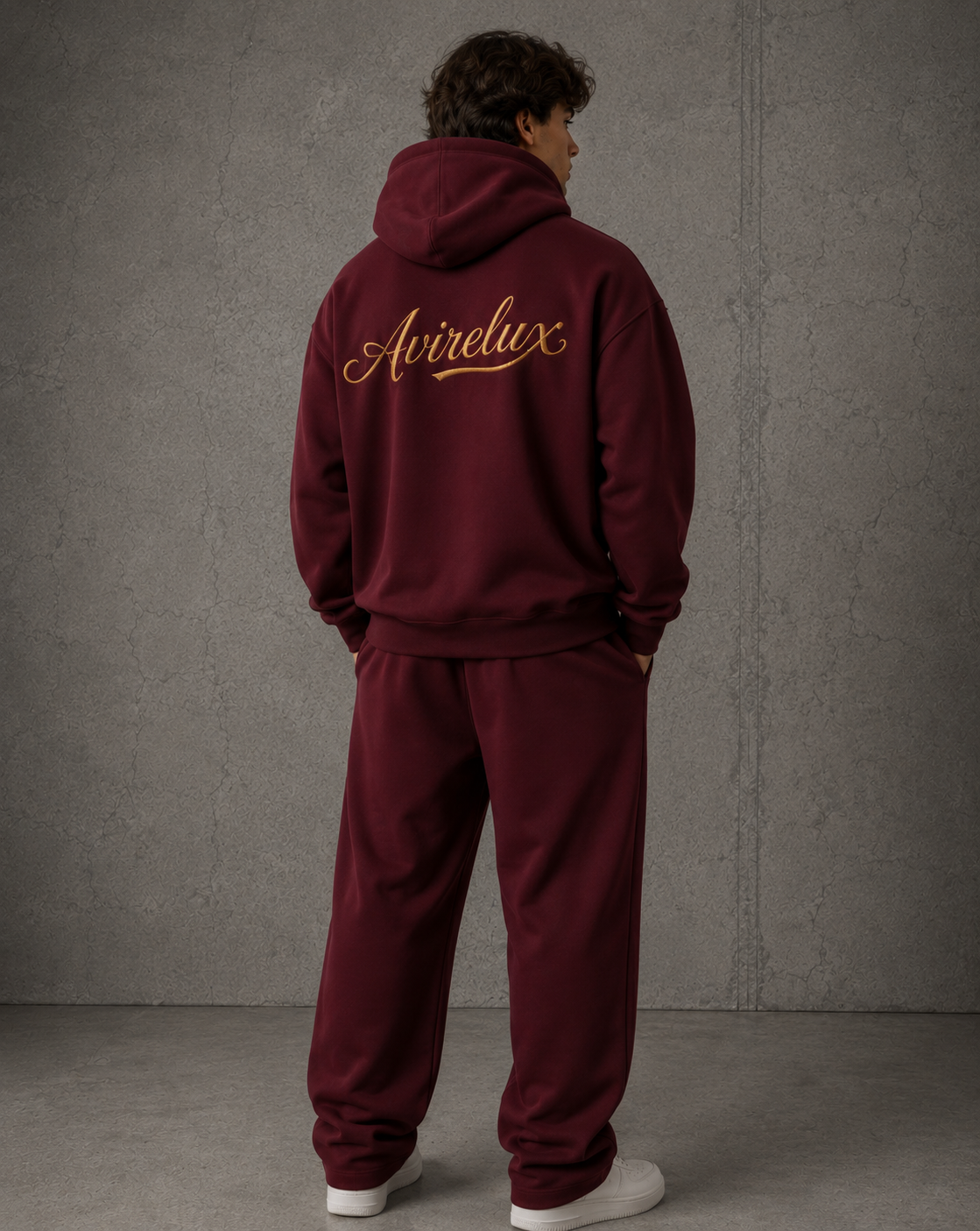 Hoodie Weinrot