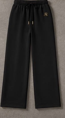 Open Leg Jogger Schwarz